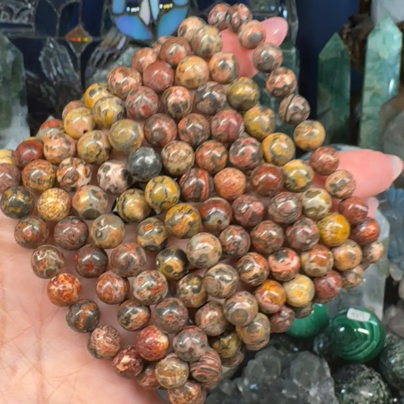 Leopard Print Jasper 8mm
