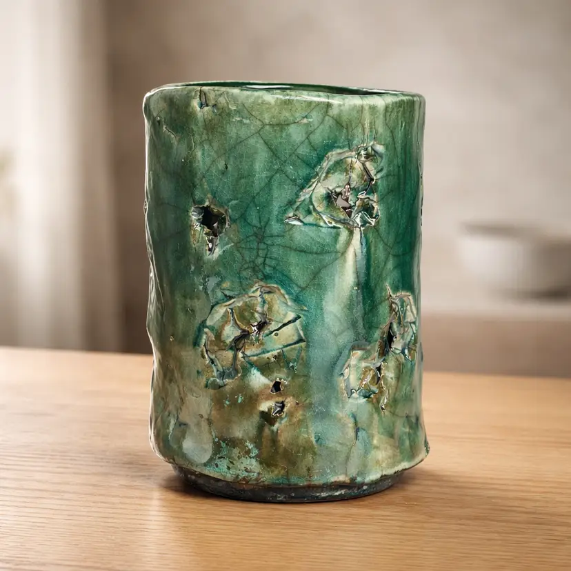 Handcrafted Pottery Sculpture 6.5" Tall