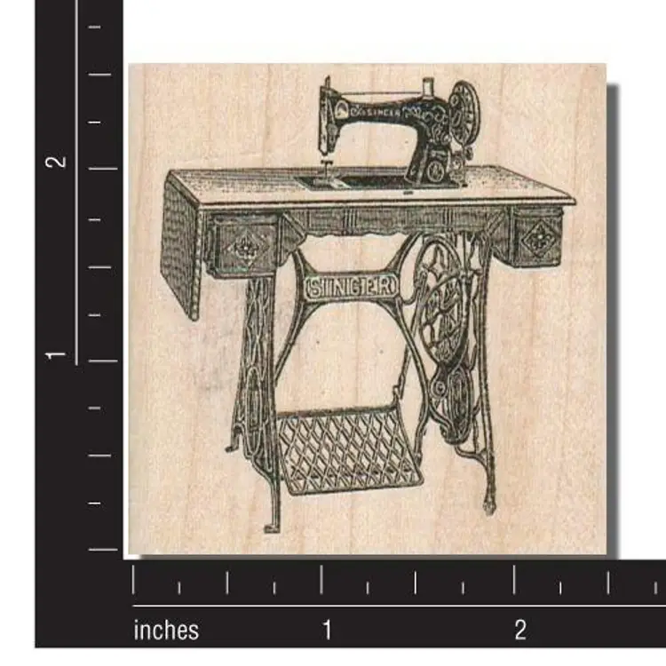 Vintage Singer Sewing Machine Rubber Stamp
