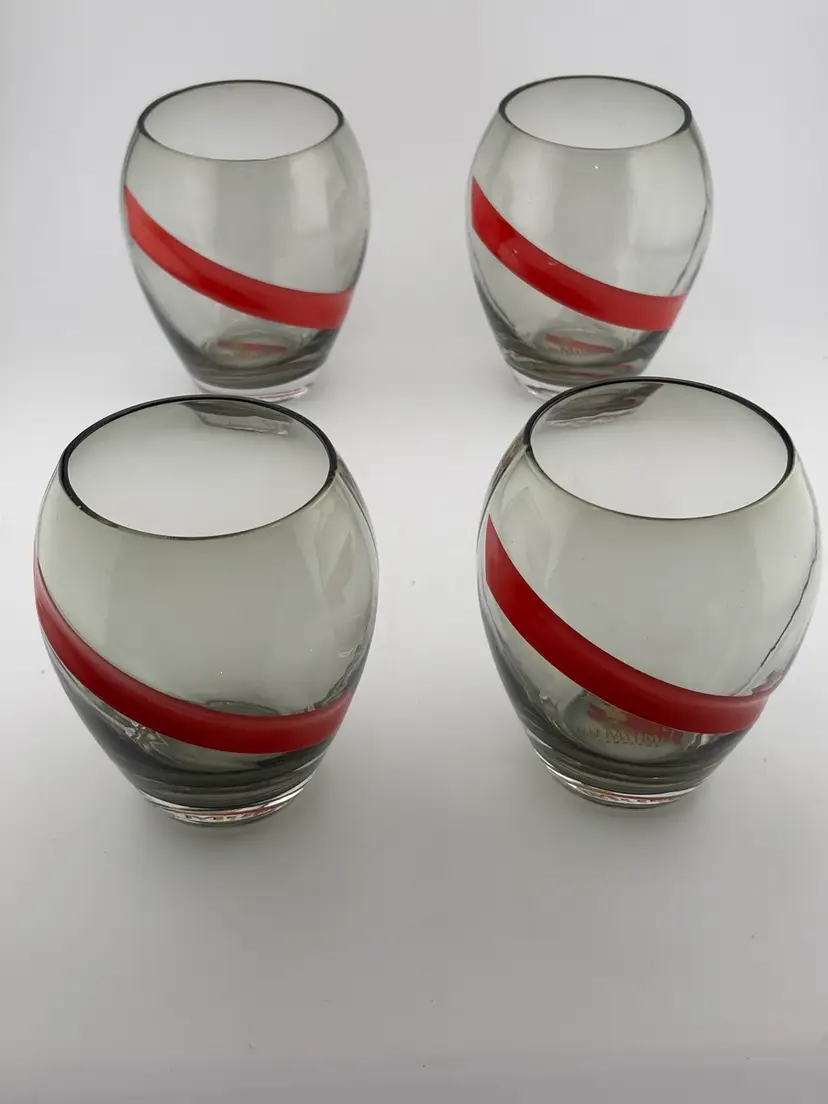 G.H. MUMM French Champagne Stemless  Smoky Glasses