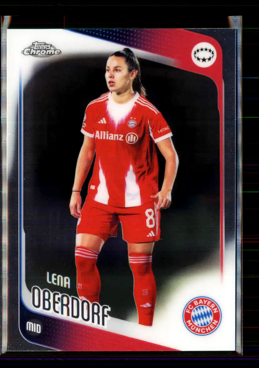 Lena Oberdorf 2025-26 Topps Chrome UEFA Women's Champions League #34 - (145) - FC Bayern Munchen