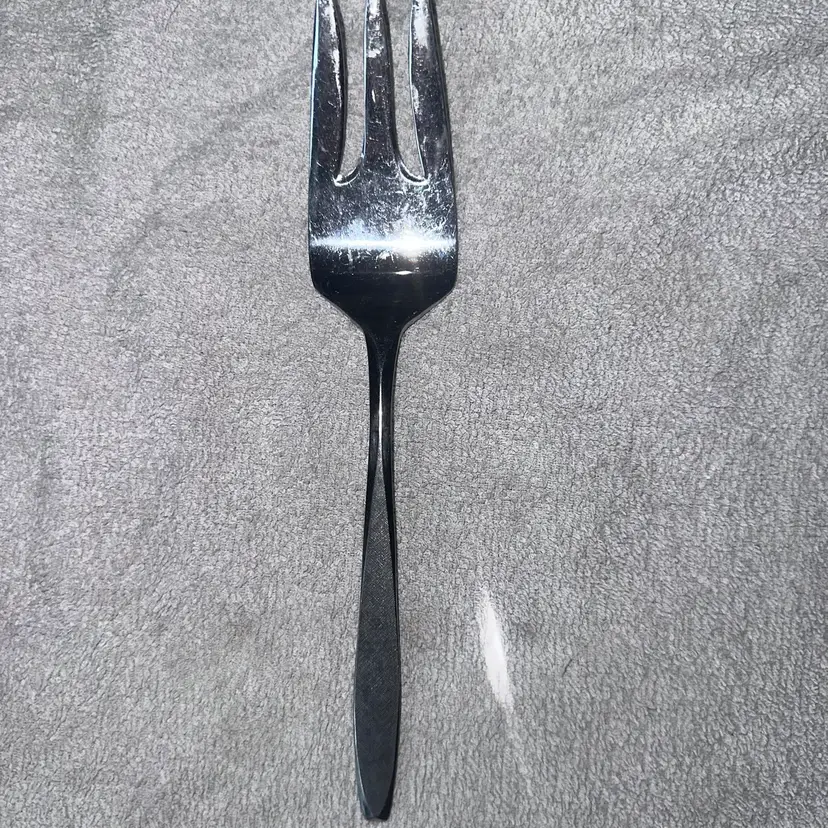 Ekco CORSAIR Stainless Japan Burnished Handle Glossy Bowl Flatware Serving Fork