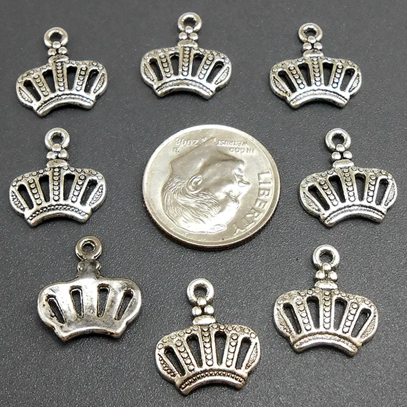 16pcs Small Crown Charms #BC143