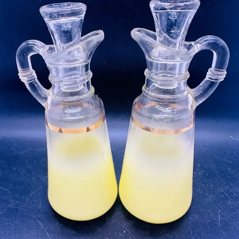 1. VTG Anchor Hocking Blendo oil and vinegar cruets.