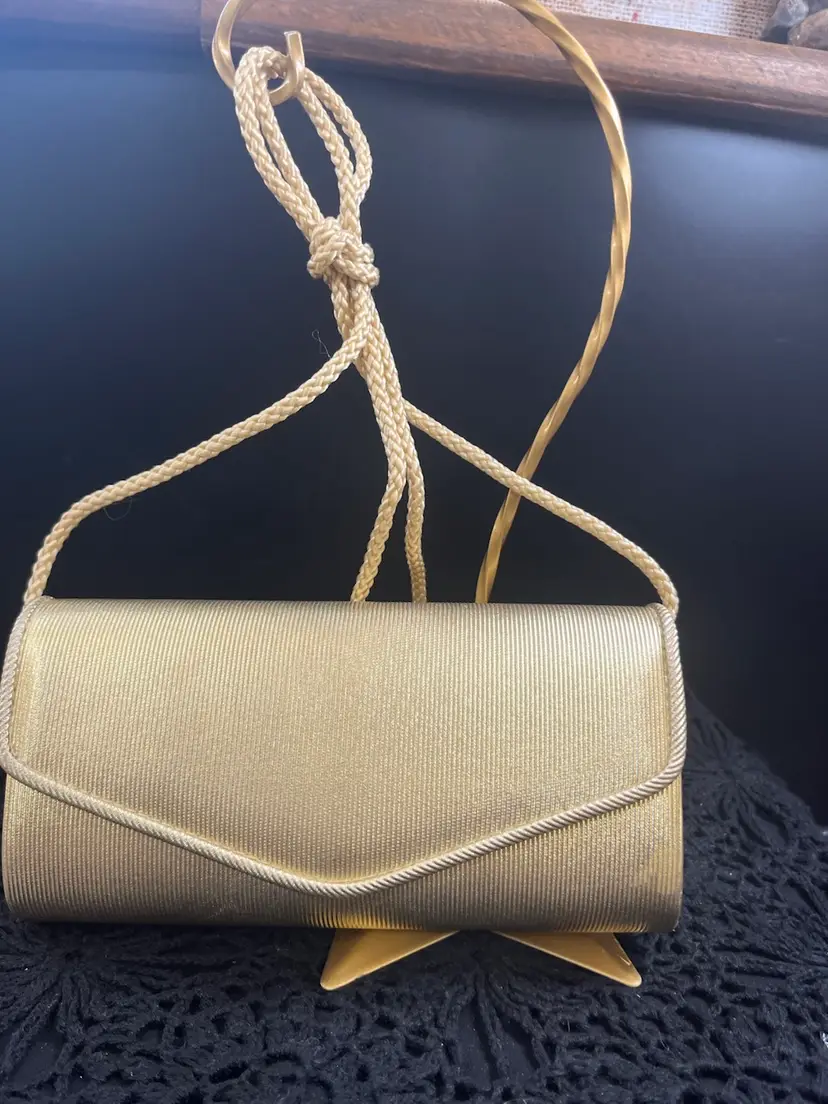 Metallic Gold Clutch or Over the Shoulder Purse