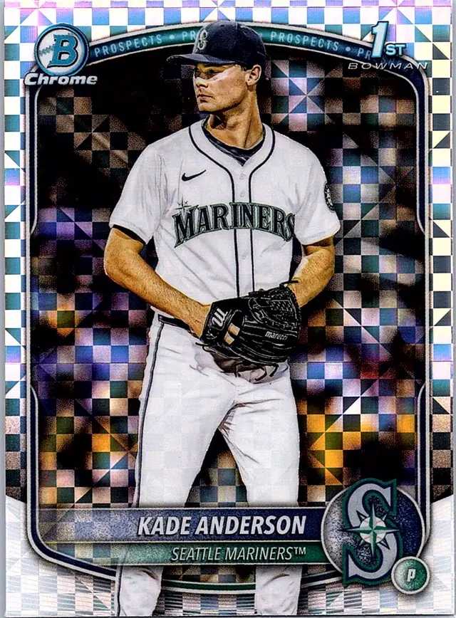 2025 Bowman Draft Kade Anderson #BDC-3 Chrome X-Fractor Seattle Mariners