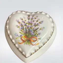 Flambo Sweet Lavender Heart Trinket Dish