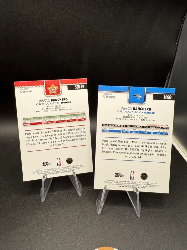 Paolo Banchero Holiday And Holiday Ssp Variation 25-26 Topps Holiday NBA Orlando Magic