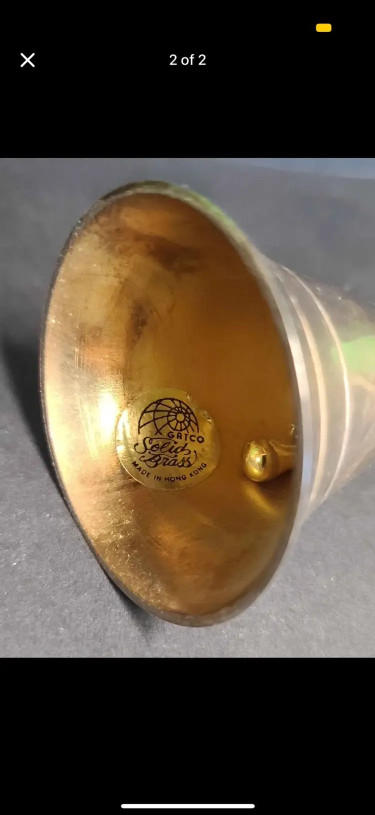 GATCO Brass Call Bell w/ Faceted Crystal Handle – Vintage Hong Kong