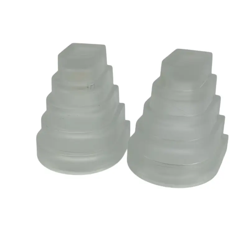 Art Deco Skyscraper Style Satin Glass Bookends 4.75H 4.25W 4.5Deep