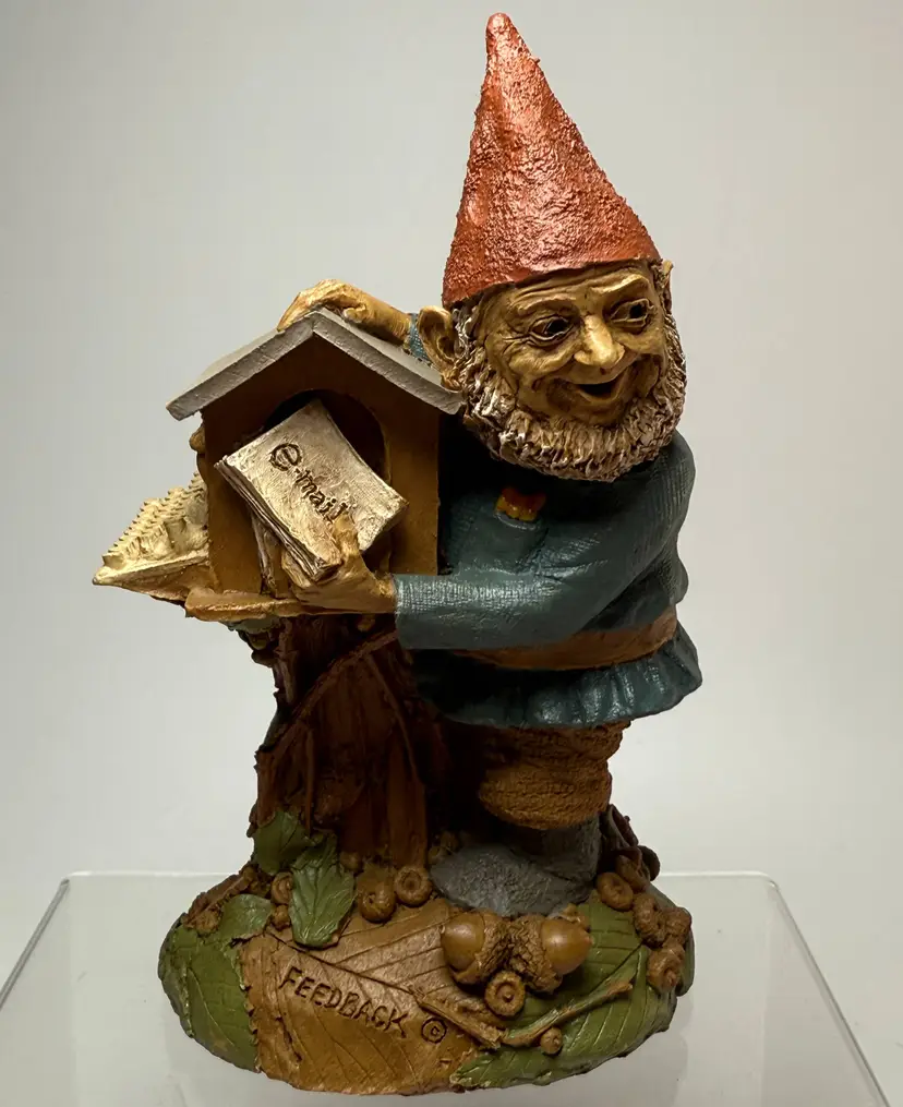 Tom Clark Gnome Cairn Studios Feedback 2000 Email Mailbox #5432 Figurine 92 HTF