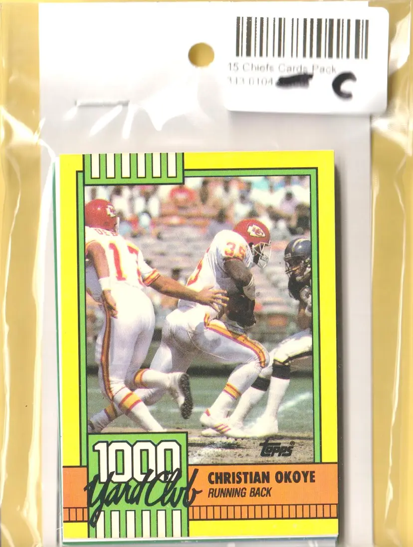 15 Card Pack C Kansas City Chiefs Christian Okoye