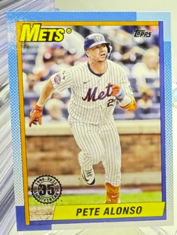 New York Mets 5 Card Baseball Lot - Pete Alonso x2 - Ronny Mauricio x2 - Mark Vientos