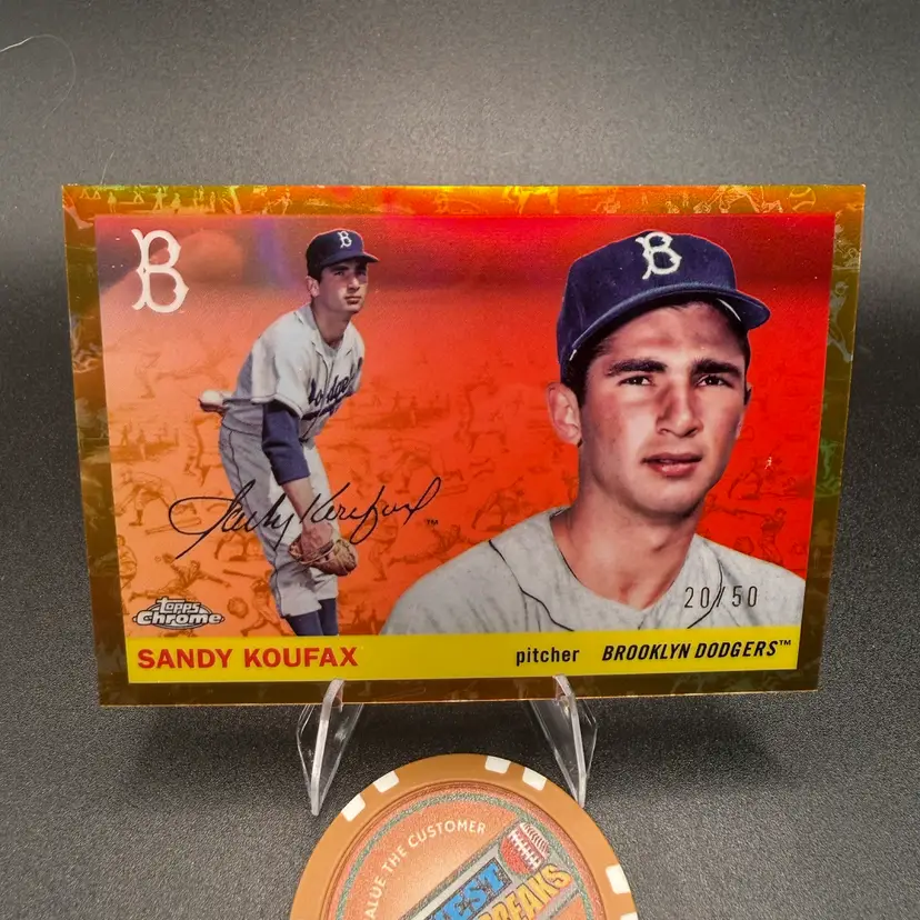 Sandy Koufax Gold Toile Parallel #/50 2025 Topps Chrome Platinum Los Angeles Dodgers