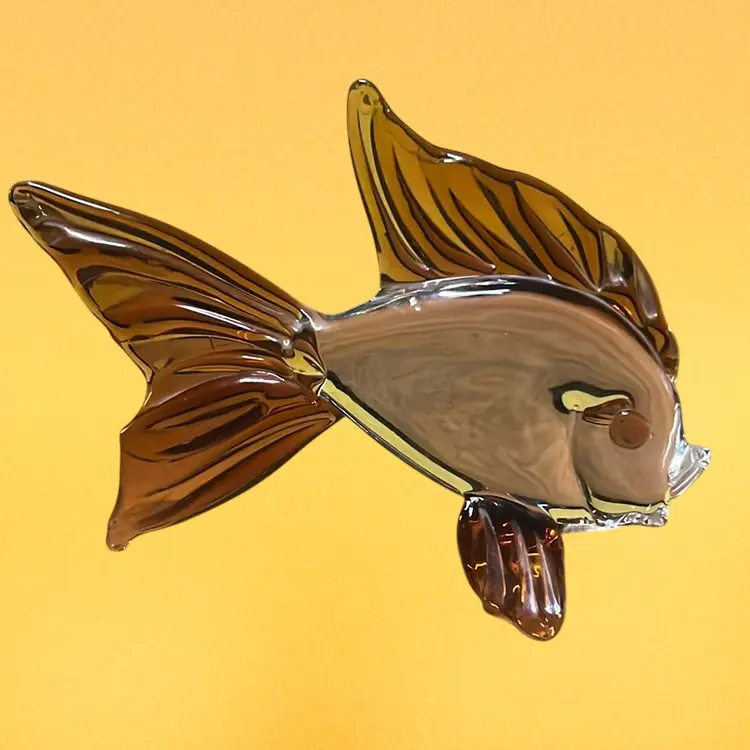 13. Vintage Mid Century Viking Art Glass Angel Fish Figurine