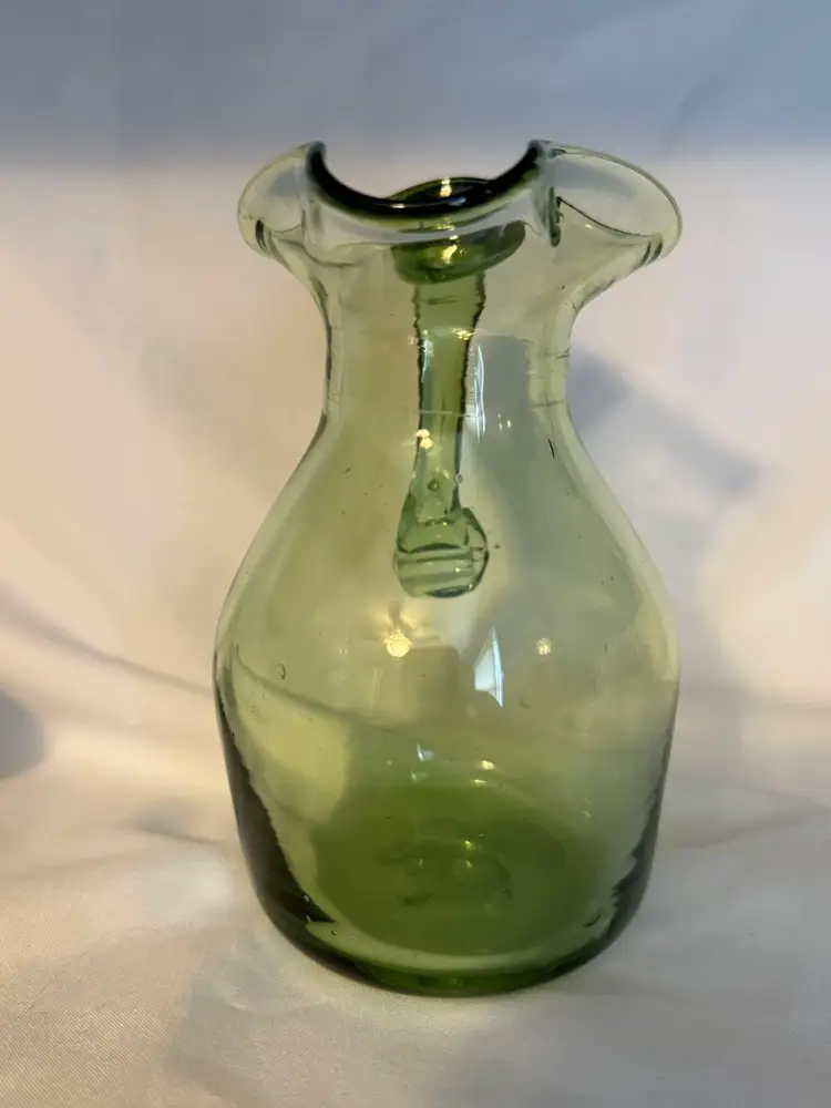 Green Glass Pitcher