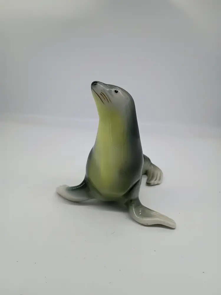 Royal Dux Porcelain made in Bohemia Czech Republic Sea Lion, Seal Figurine