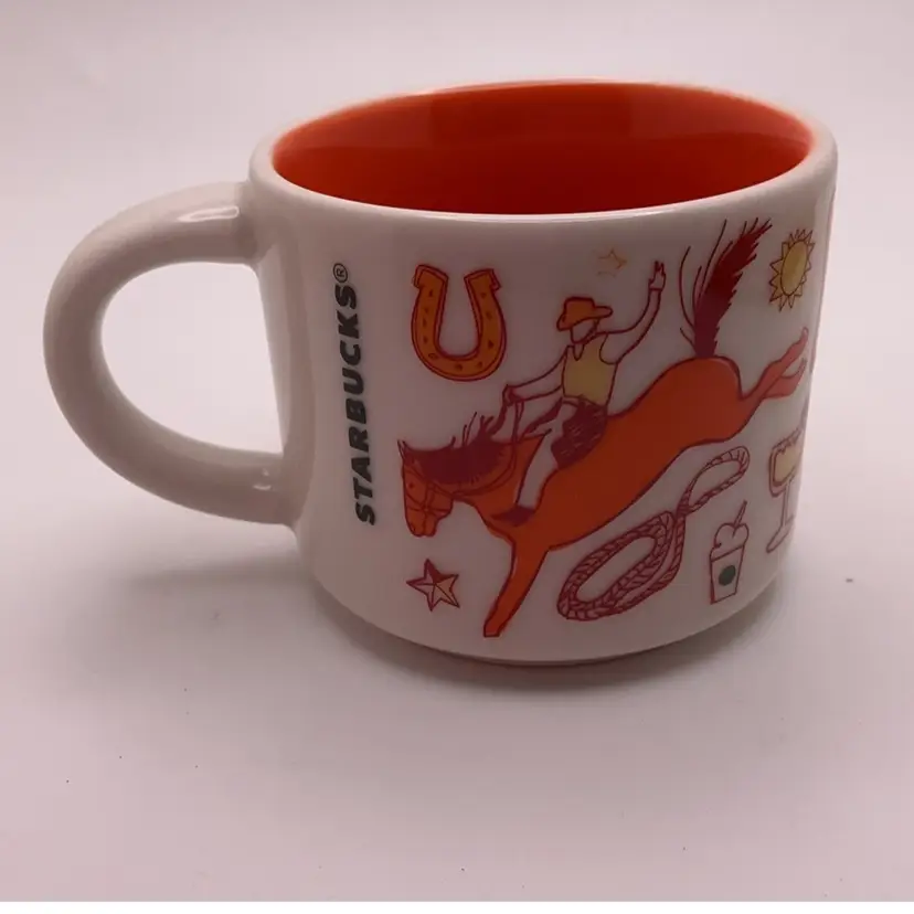 POW1 Starbucks Dallas Texas Mini Mug Been There 2oz Ornament Espresso Cup 2”