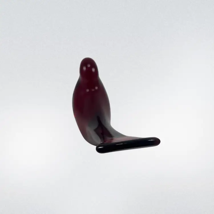 Pilgrim Glass Bird Figurine *Read*, Pilgrim Red Glass Bird Paperweight, Handblown Glass Bird