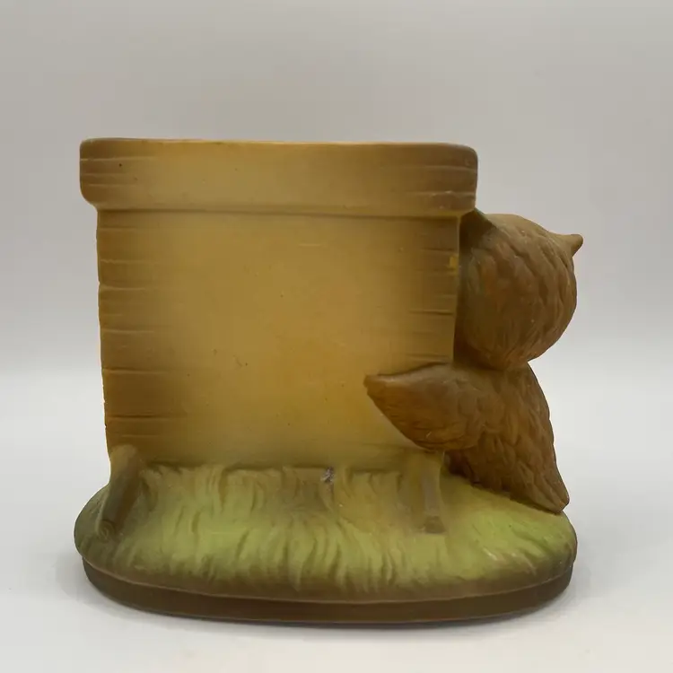 Vintage Enesco Owl Weather Forecaster Meteorologist Forecast Figurine USA Map