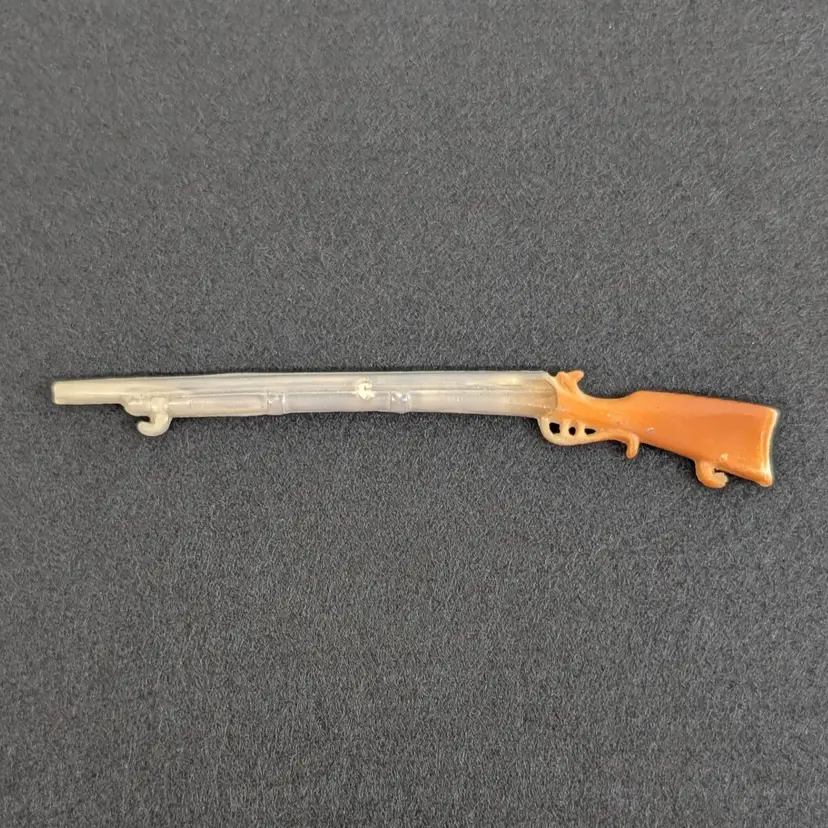 Vintage Plastic Toy Rifle Lever Action Dollhouse Miniature Trinket 4-5/8" Long