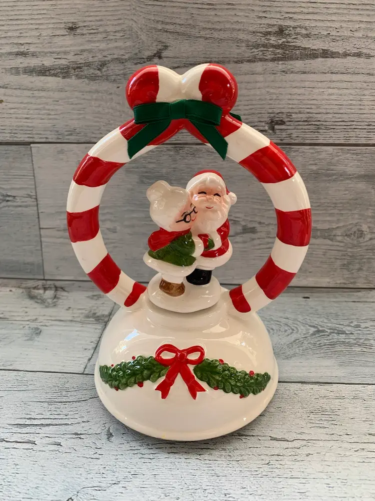 Santa & Mrs. Claus Christmas Musical Figurine George Good Japan