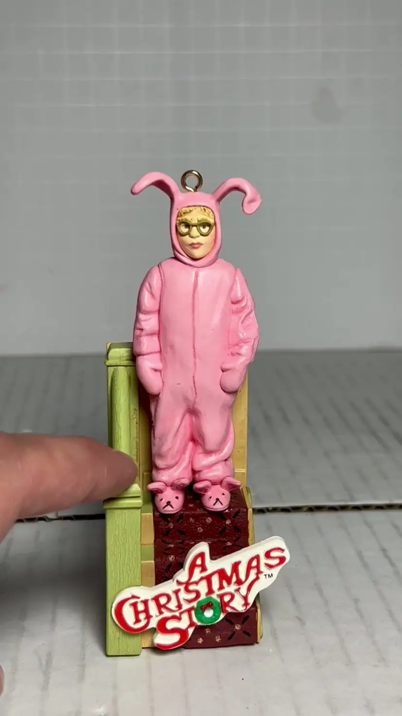 Carlton Cards Heirloom A Christmas Story Ralphie Bunny Suit Ornament Talking