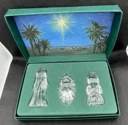 Waterford Marquis Crystal The Holy Family Nativity Collection boxed set , Christmas Religious Decor