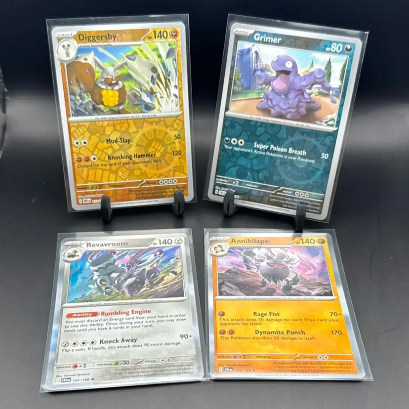 Pokémon Lot Diggersby Pokeball Holo, Grimer Pokeball Holo, Revaroom Holo, Annihilape Holo