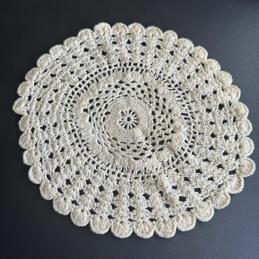 11” Round Crocheted Doily