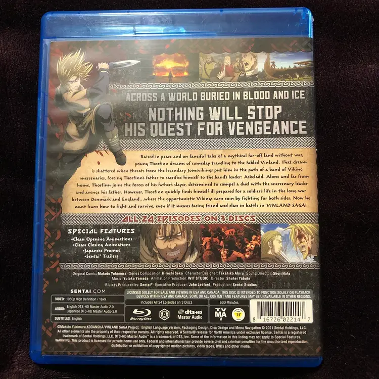 Vinland Saga Blu-ray Collection: Season 1 & 2 Part 1 and Part 2