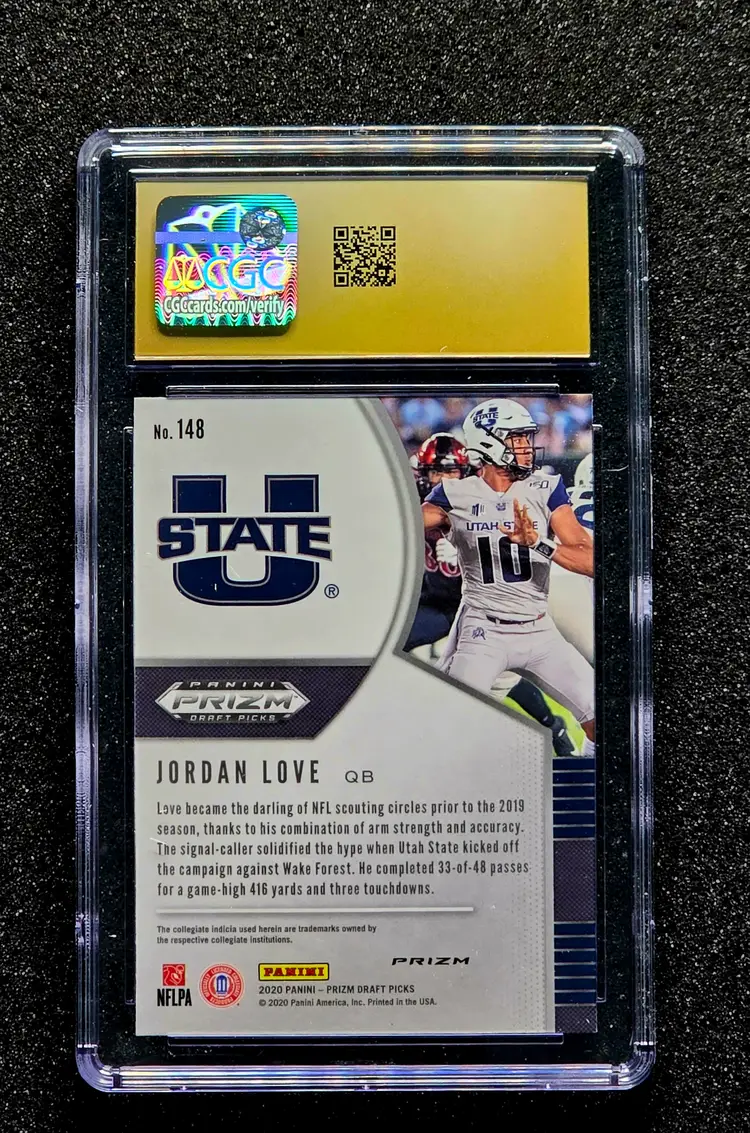 2020 Panini Prizm Draft Picks #148 JORDAN LOVE Silver RC Rookie CGC 10 PRISTINE!