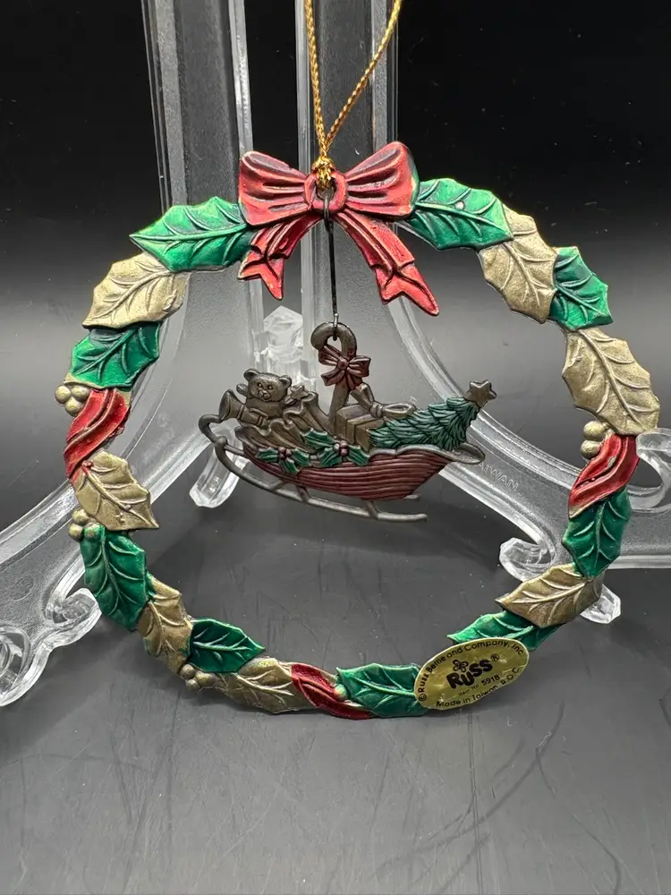 Russ The Heirloom Collection Metal Sleigh Ornament