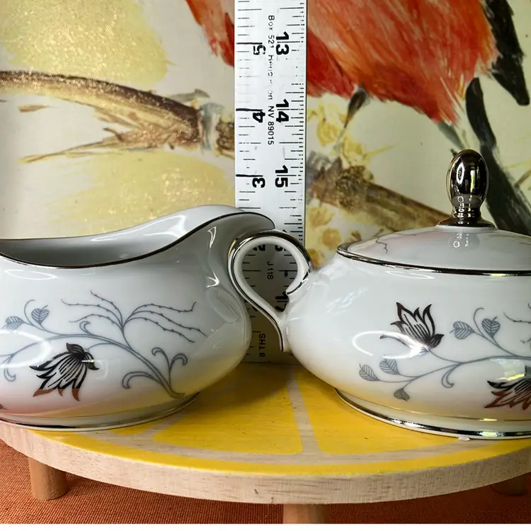 “Smushed” Creamer Sugar Set - Eschenbach Germany - Baronet China
