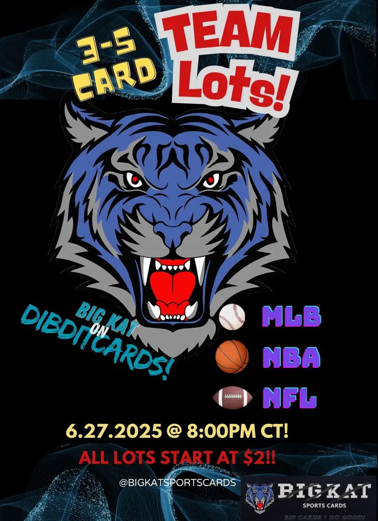 $2 Starts - MLB NFL & NBA 3-5 Card Team Lots!