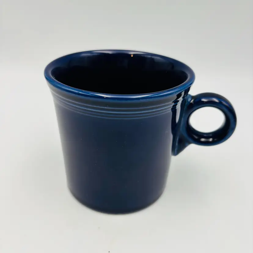 HLC Fiesta USA Homer Laughlin Cobalt Blue O Ring Handle Coffee Mug USA 10oz