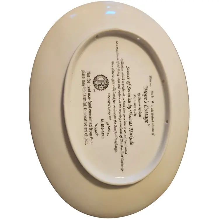 1995 Thomas Kinkade "Hope's Cottage" collector plate Bradford Exchange