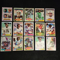 #19 Topps Football Cards Lot 15 80/81