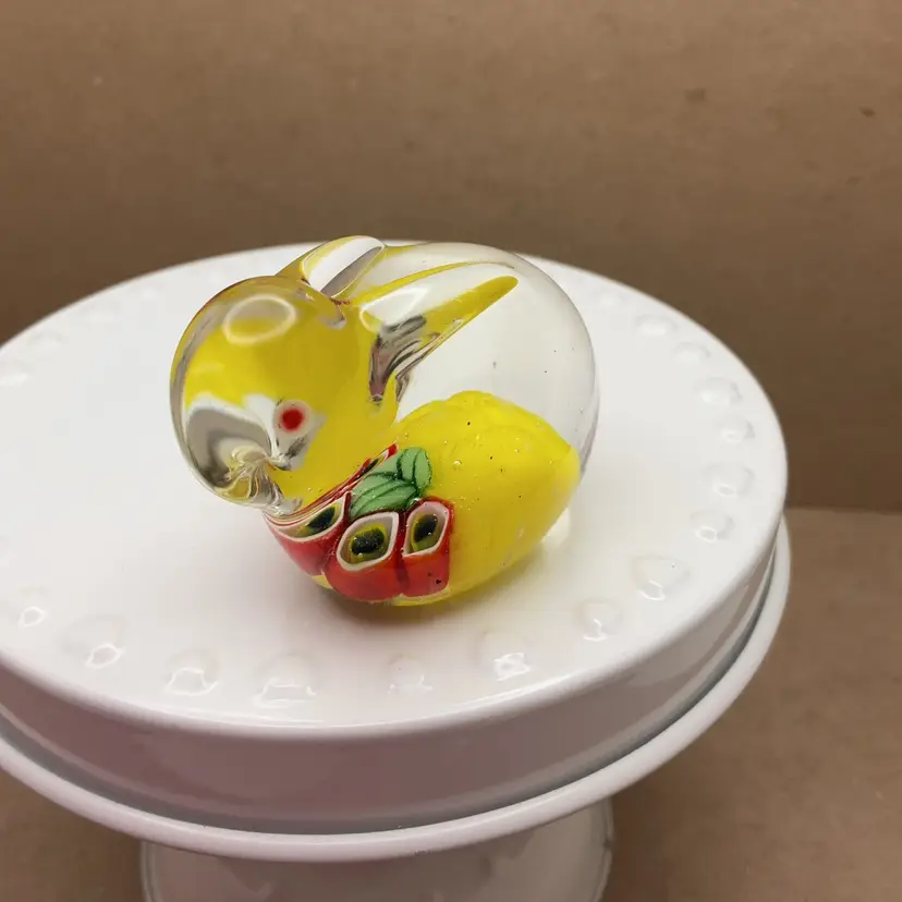 VTG Glass Murrini Bunny Rabbit  Figurine or Small Paperweight 2.25”