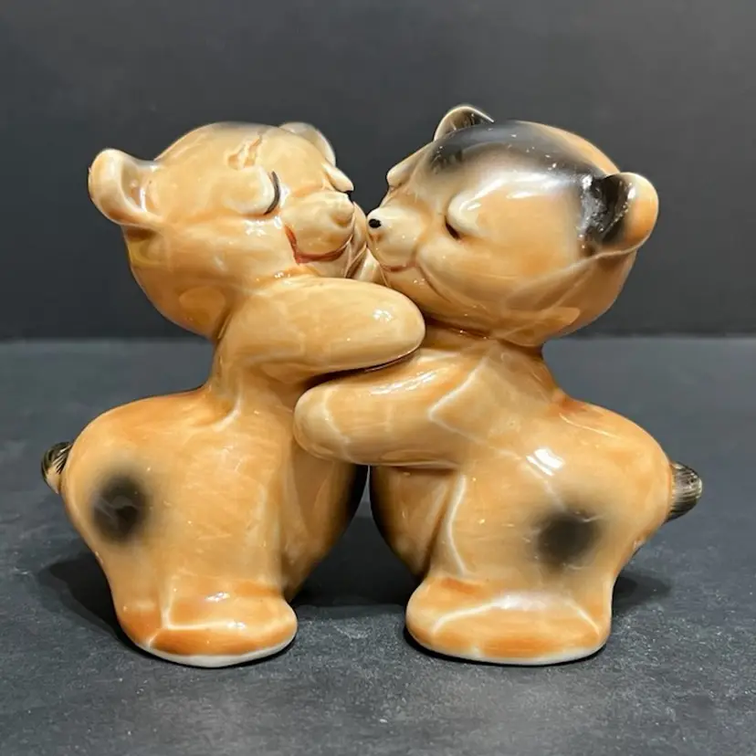 MARKDOWN! Van Tellingen Huggers Bears Salt & Pepper Shakers
