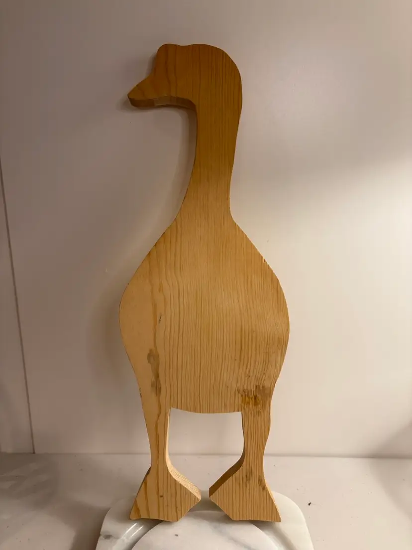 Vintage Farmhouse Wooden Charcuterie Cutting Board Country Goose Duck