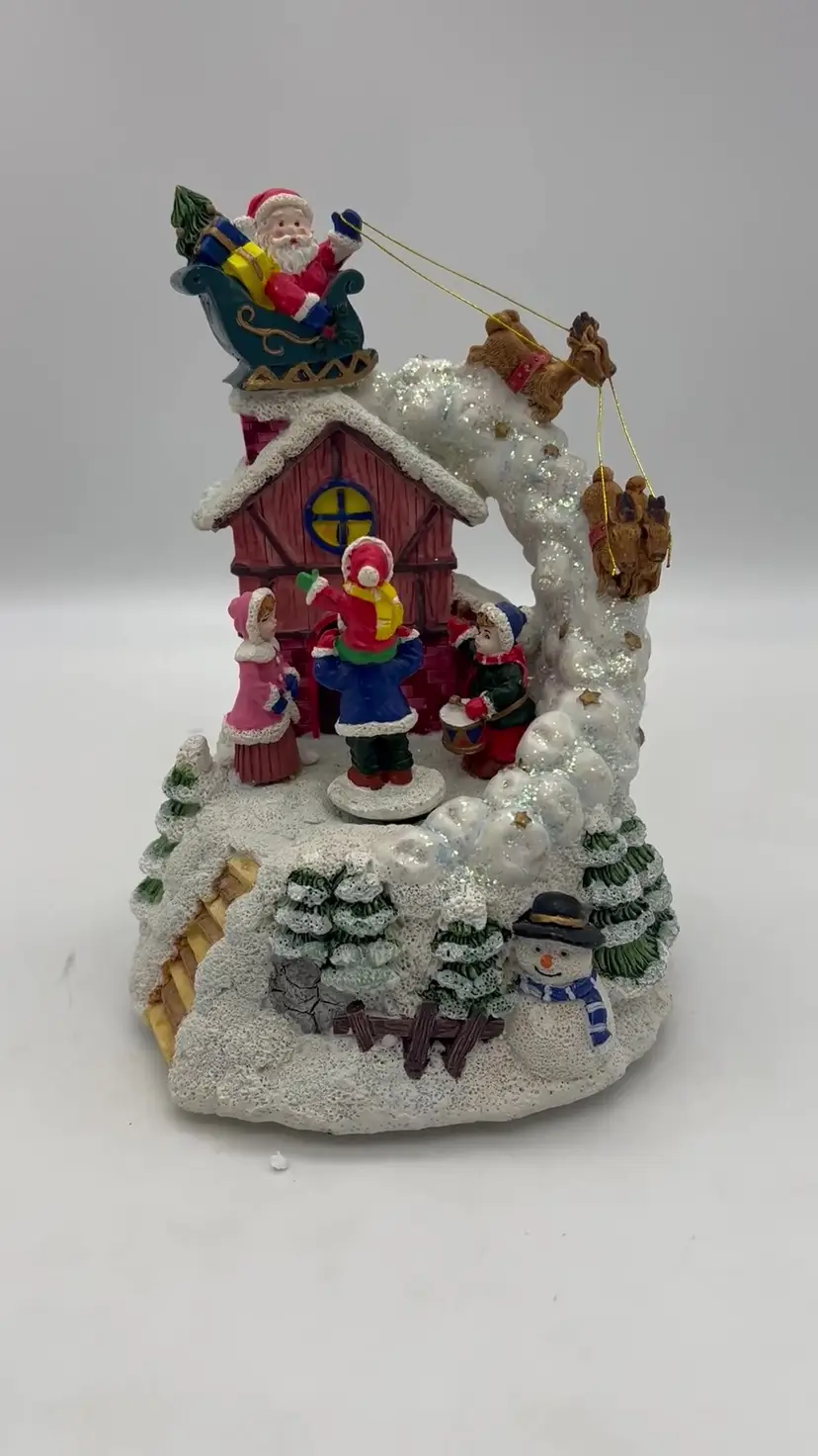 San Francisco Music Box Company Santa Claus is Coming to Town Christmas Village