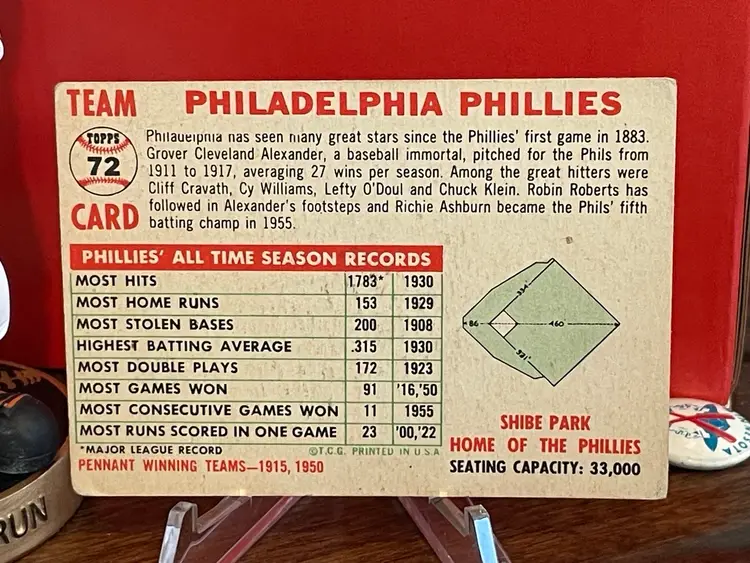 1956 Phillies Lot 72 Team 334 Miller 337 Morgan - Philadelphia Phillies