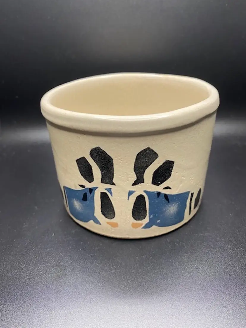Hand Painted Mini Roseville Pottery Crock