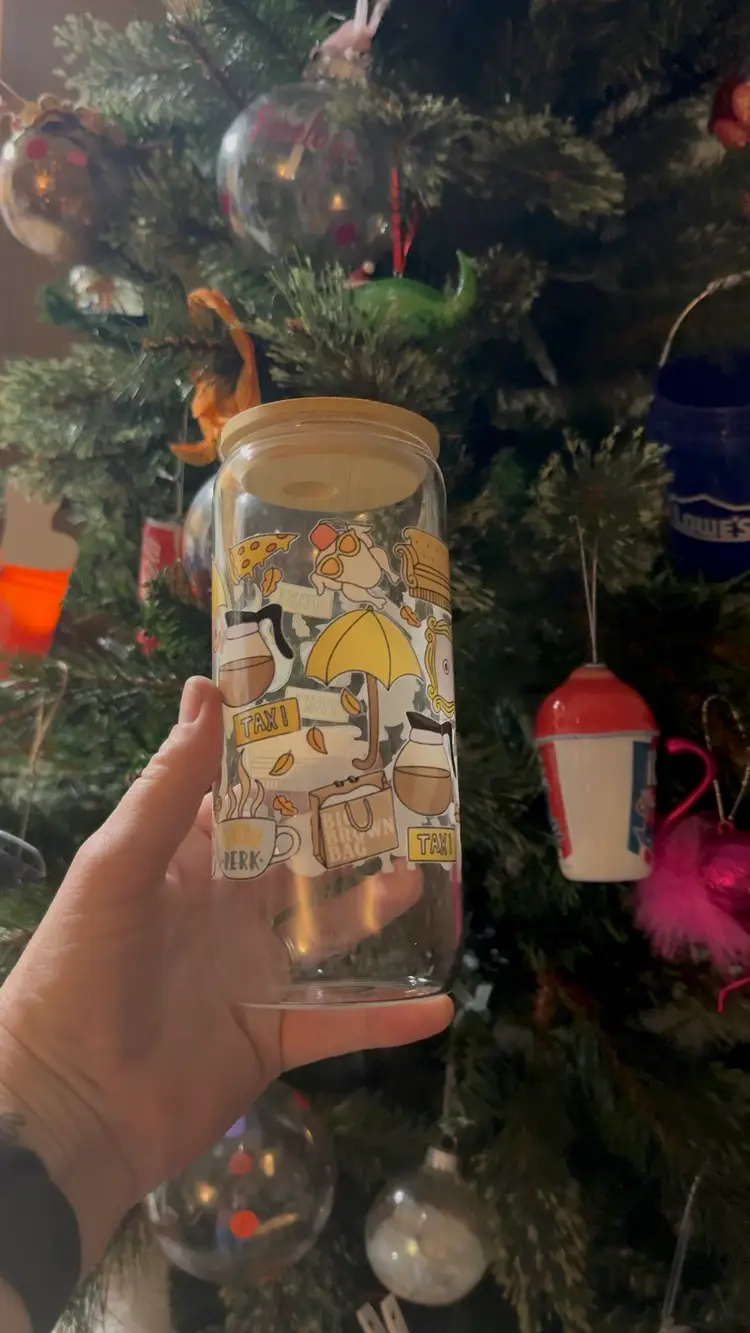 All Things friends 16oz Glass Can Tumbler