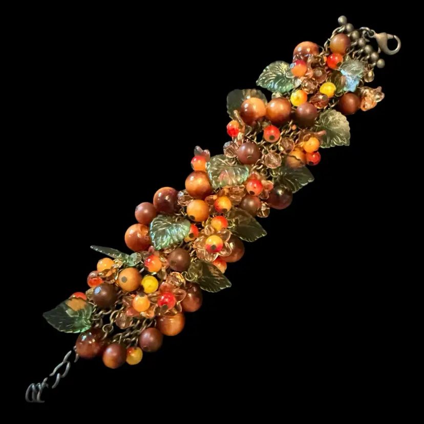 Tutti Fruiti Acrylic Dangle Bracelet 8” UV Glow