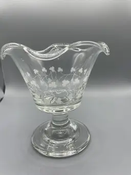 Eamon Glass Irish Clover Dessert Dish