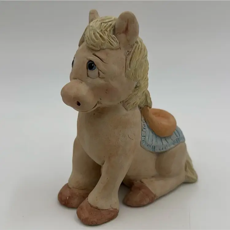 Vintage dream sickles nativity horse animal figurine with makers mark 1995 made in Mexico