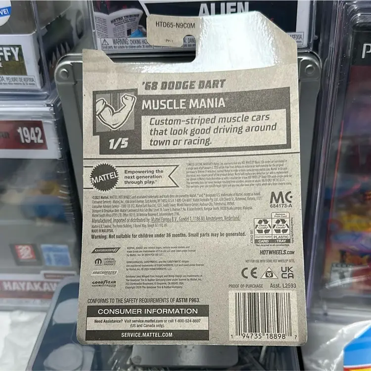 Hotwheel 68 Dodge Dart 1/5 142/250 Little Dent On Side Still In Original Sleeves