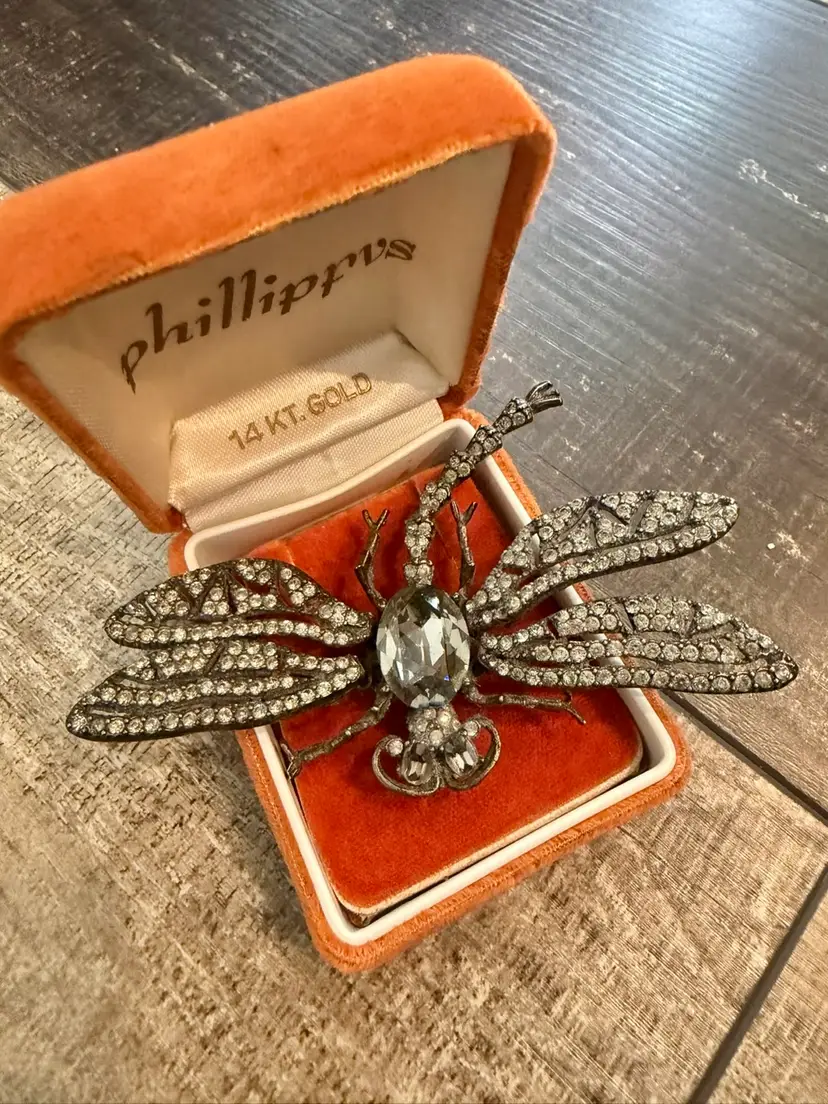 Heidi Daus Trembling Wings Dragonfly Brooch